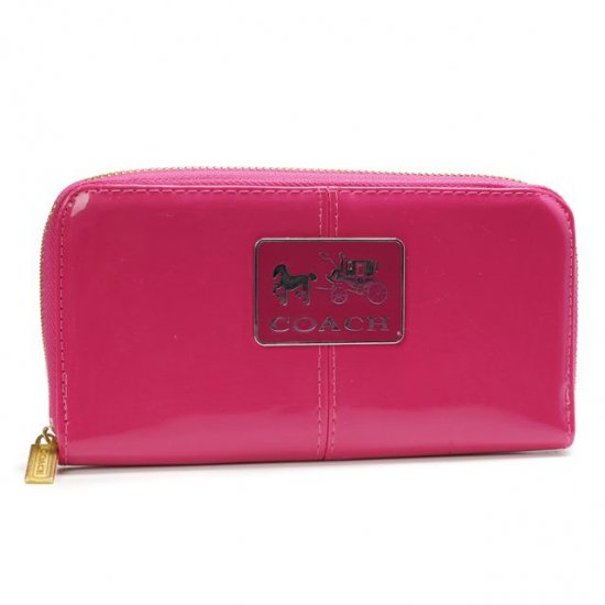Coach Madison Smooth Large Pink Wallets AHD | Coach Outlet Canada